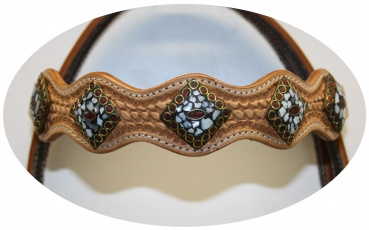 "SN Tack" Kopfstück - Stirnband - Show - HS018