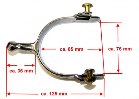 KS SS Engraved Ball Short End Spurs (35054)