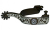 FG Spur - Antique with Floral Concho Overlay - #236121