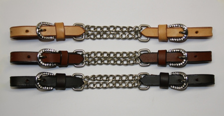 "EE Tack" Kinnketten - Show -  Stones on Buckle & Chain - 3 Farben