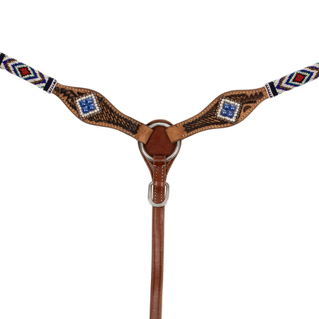 Breastcollar with blue diamond decorations