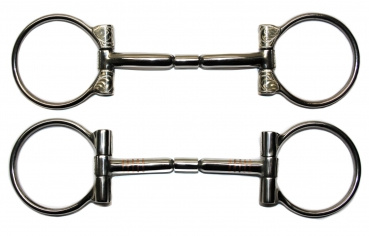 KS SS B. Allen D-Ring Snaffle – SS Roller - 5 '' oder 5,5 '' Breite (20441)