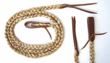 EE Tack - Bamboo Split Reins - Flat Braided
