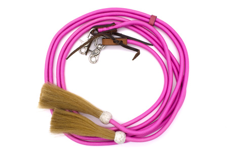 Reins nylonowe LpTrick z frędzlami z końskiego włosia i wymiennymi karabińczykami