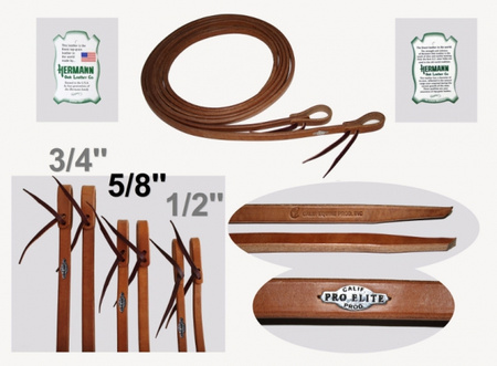 California Pro Elite Series (ex. CHAMPION)- Premium Harness Zügel - dicke Enden - 8 ft. (240cm) lang - 5/8'' (16mm)