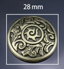 "AE" Concho - Antik Messing - 28mm