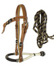 bosal lptrick czarno-white, wykonany z surowej skóry