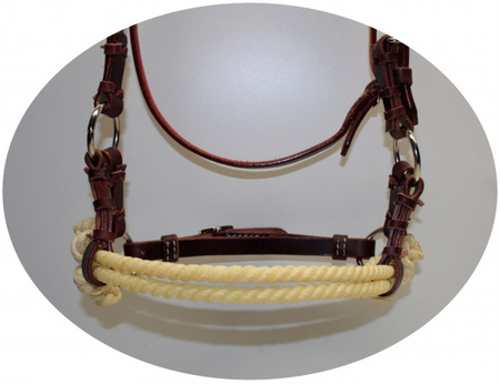 Side Pull - Latigo Leather - Double Rope Noseband - AE137