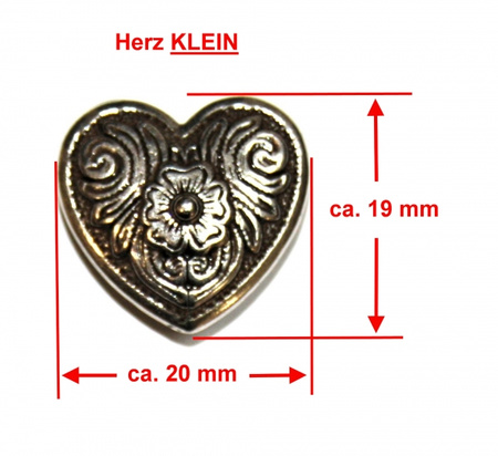 ILC Concho with Chicago Screw - Hearts / HERZ - 2 versch. Größen (7414-06/07)