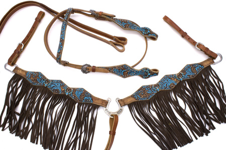 zestaw lptrick bridle + napierśnik / turkusowy