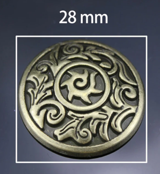 "AE" Concho - Antik Messing - 28mm