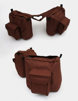 Horn Satteltasche - Nylon - BRAUN - #SB229