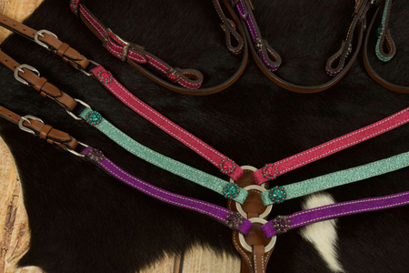 brokatowy zestaw lptrick bridle + napierśnik minishetty / shetty