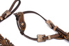 zestaw lptrick bridle + napierśnik / ciemnobrown, z kryształkami