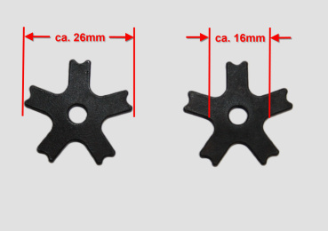 Sporenräder - Paarweise (2 Stück) - Durchmesser 26mm - 258428
