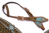 zestaw lptrick bridle + napierśnik pokazowy / turkusowy