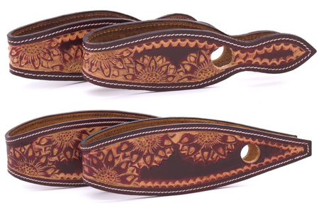 leather slobber bars do wodzy lptrick / motyw kwiatów