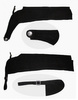 Chaps - ohne Fransen - gerader Schnitt - SCHWARZ - XS bis L