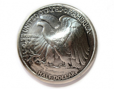 "ILC" Concho with Chicago Screw -  Eagle / Round - 30mm (11372-04)