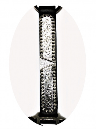EE Tack Premium Show Halfter - SILBER - mit Führleine - DUNKELBRAUN - COB Size