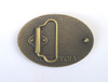 "AE" Belt Buckle - Oval - Flower / Gold