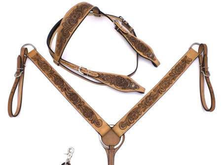 zestaw lptrick bridle + napierśnik vintage