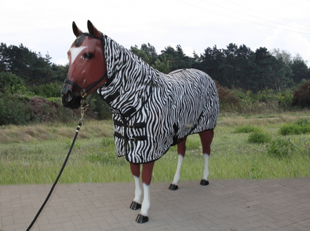 TOP SCORE Fliegendecke mit Halsteil - ZEBRA Design - 76 und 78