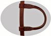 BCL Kopfstück Einohr - Harness Leather - Stitched - Edelstahl Schnallen