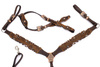 zestaw lptrick bridle + napierśnik / ciemnobrown, z kryształkami