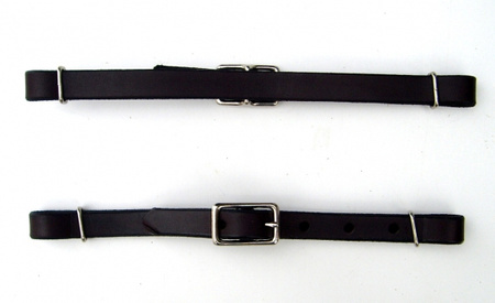 "BCL" Straight Leather Curb Strap – DARK OIL