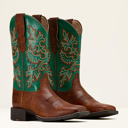 Kowbojki ARIAT Round Up Wide Square Toe StretchFit Western Boot