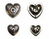 "ILC" Concho with Chicago Screw - Hearts / HERZ - 2 versch. Größen (7414-06/07)