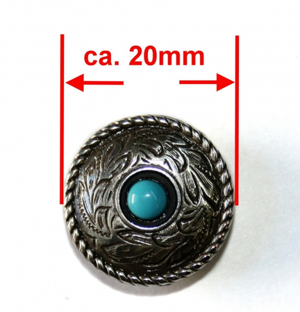 "ILC" Concho with Chicago Screw - Turquise - 3 versch. Größen (777..-05)