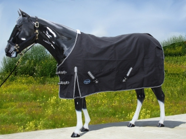 TOUGH HORSE - Regendecke - 1680D - SCHWARZ - 74 (125cm) bis 80 (155cm)