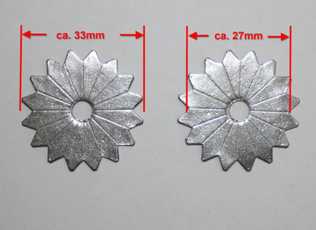 Sporenräder - Paarweise (2 Stück) - Durchmesser 33mm - 258433