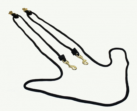 Draw Reins - Schlaufzügel - CORD Rope - Brass Snap's