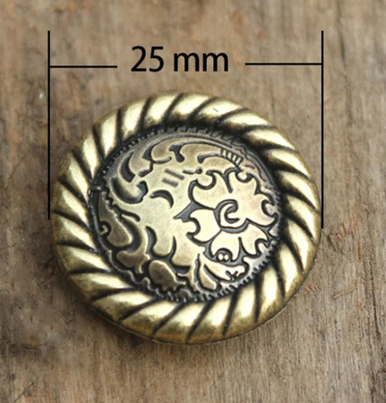 "AE" Concho - Antik Messing - 25mm