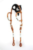 "EE Tack" KS - HERM. OAK LEATHER - W-131 - Silver Buckle & Roller - Doppeleinohr