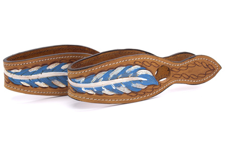 leather slobber bars do wodzy lptrick / z motywem pióra