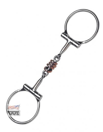 bit snaffle wi podwójnie łamane z rolkami