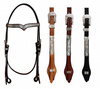 EE Tack Kopfstück - Silber - EE Leather - Quick Change Silver Buckle - V Stirnband - 3 Farben