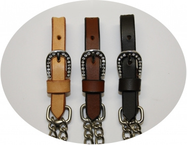 "EE Tack" Kinnketten - Show -  Stones on Buckle & Chain - 3 Farben