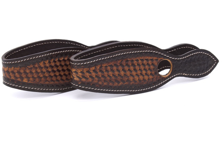 Skórzane Slobber Bars do wodzy LpTrick / ciemne