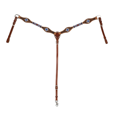 Breastcollar with blue diamond decorations