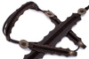 zestaw lptrick bridle + napierśnik / ciemnobrown z futrem