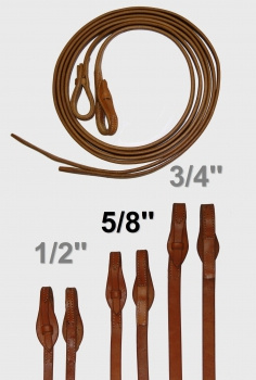 EE Tack - Quick Change Herman Oak Leder Harness Zügel - 5/8 ''