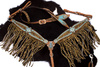 zestaw lptrick bridle + napierśnik pokazowy / turkusowy