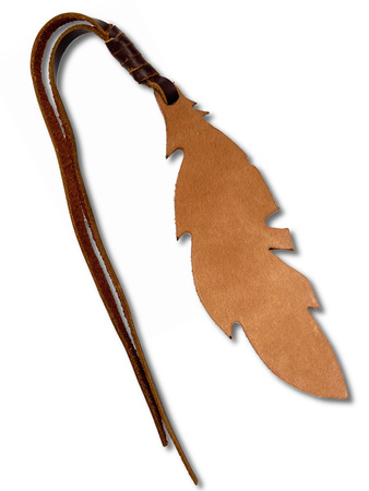 Skórzany wisiorek w kształcie pióra ze skóry naturalnej