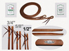 California Pro Elite Series (ex. CHAMPION)- Premium Harness Zügel - dicke Enden - 8 ft. (240cm) lang - 1/2'' (13mm)