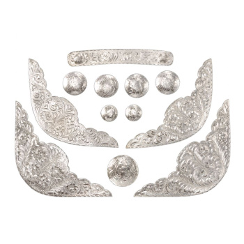 12 Piece Silver Saddle Set - #884